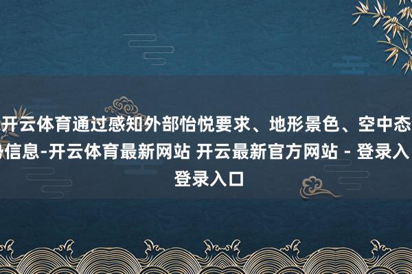 开云体育通过感知外部怡悦要求、地形景色、空中态势信息-开云体育最新网站 开云最新官方网站 - 登录入口