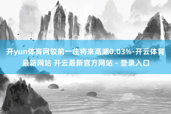 开yun体育网较前一往将来高潮0.03%-开云体育最新网站 开云最新官方网站 - 登录入口