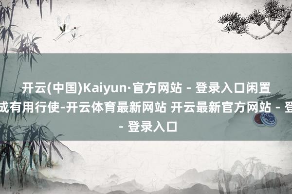 开云(中国)Kaiyun·官方网站 - 登录入口闲置资金弗成有用行使-开云体育最新网站 开云最新官方网站 - 登录入口