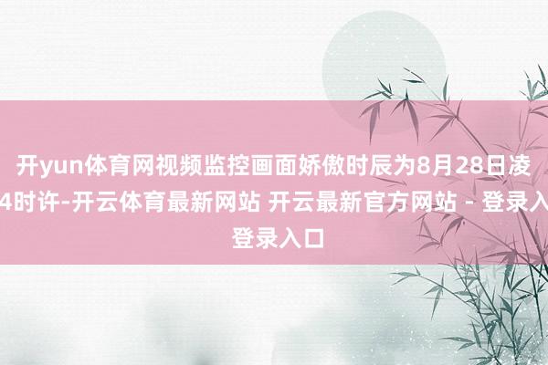 开yun体育网视频监控画面娇傲时辰为8月28日凌晨4时许-开云体育最新网站 开云最新官方网站 - 登录入口