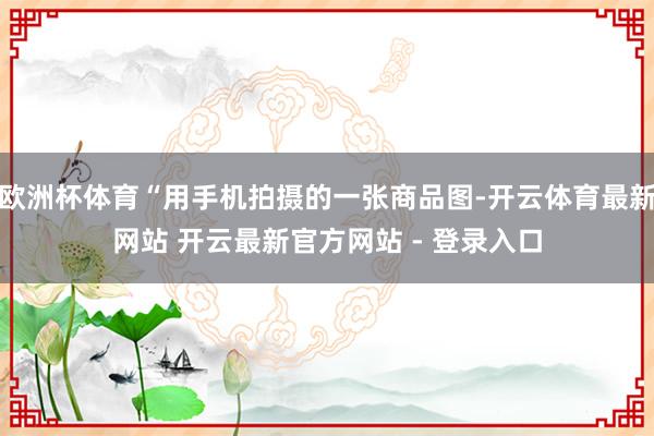 欧洲杯体育“用手机拍摄的一张商品图-开云体育最新网站 开云最新官方网站 - 登录入口