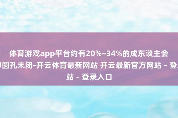 体育游戏app平台约有20%~34%的成东谈主会存在卵圆孔未闭-开云体育最新网站 开云最新官方网站 - 登录入口