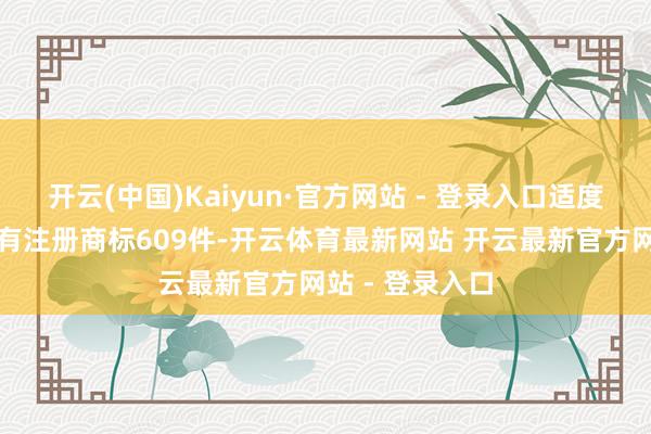 开云(中国)Kaiyun·官方网站 - 登录入口适度当今公司共捏有注册商标609件-开云体育最新网站 开云最新官方网站 - 登录入口