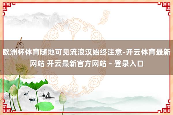 欧洲杯体育随地可见流浪汉始终注意-开云体育最新网站 开云最新官方网站 - 登录入口