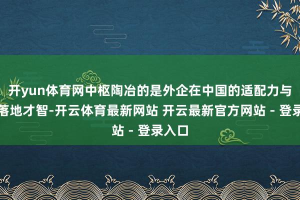 开yun体育网中枢陶冶的是外企在中国的适配力与翻新落地才智-开云体育最新网站 开云最新官方网站 - 登录入口