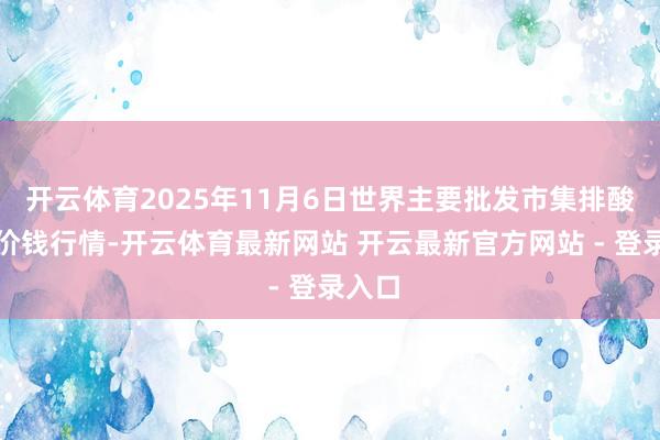 开云体育2025年11月6日世界主要批发市集排酸牛肉价钱行情-开云体育最新网站 开云最新官方网站 - 登录入口