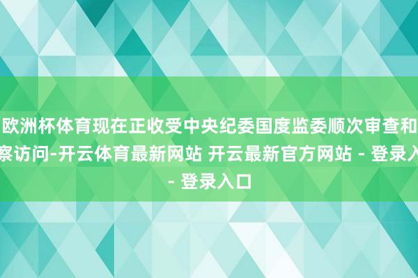 欧洲杯体育现在正收受中央纪委国度监委顺次审查和监察访问-开云体育最新网站 开云最新官方网站 - 登录入口