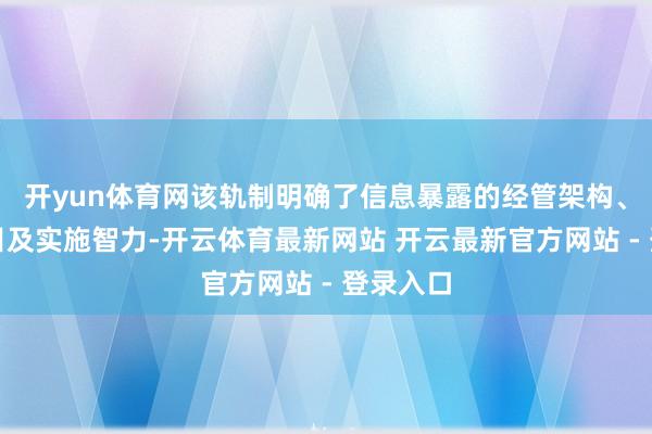 开yun体育网该轨制明确了信息暴露的经管架构、施行条目及实施智力-开云体育最新网站 开云最新官方网站 - 登录入口