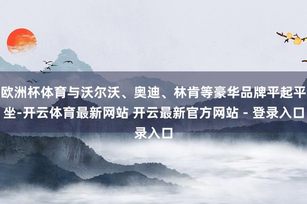 欧洲杯体育与沃尔沃、奥迪、林肯等豪华品牌平起平坐-开云体育最新网站 开云最新官方网站 - 登录入口